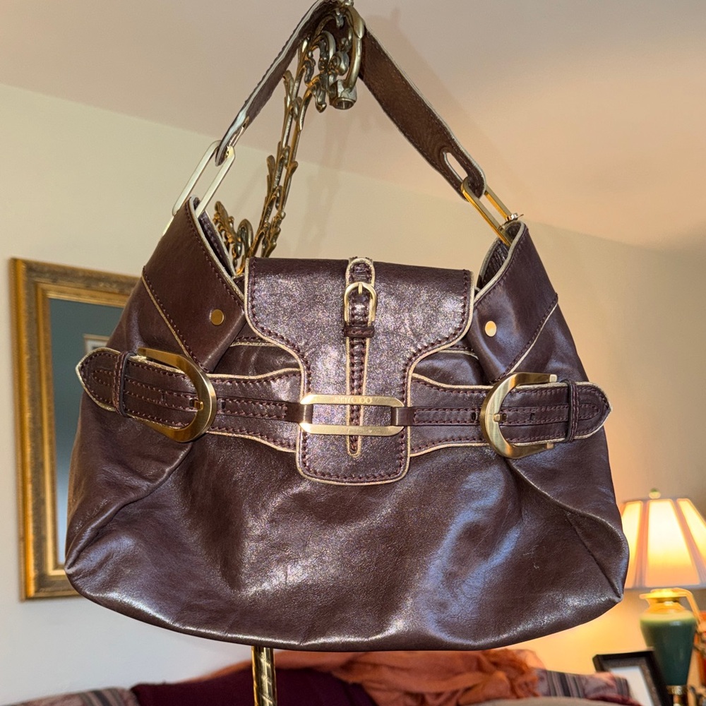 Jimmy Choo Brown Leather Shoulder Bag